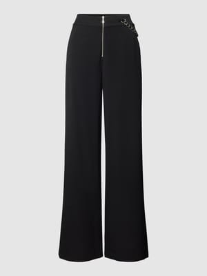 Stoffen broek met kettingdetail Shop The Look MANNEQUINE