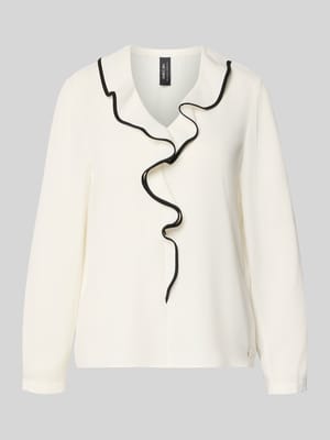Regular Fit Bluse mit Volants Shop The Look MANNEQUINE
