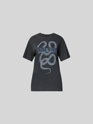 Slim Fit T-Shirt aus reiner Baumwolle Shop The Look MANNEQUINE