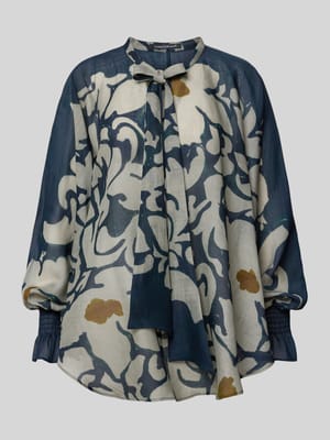 Bluse mit Schluppe und Volantärmeln Shop The Look MANNEQUINE