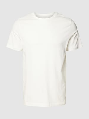 T-shirt z prążkowanym okrągłym dekoltem Shop The Look MANNEQUINE