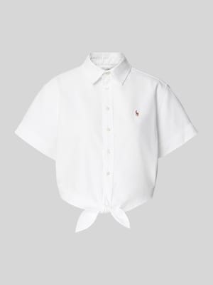 Regular fit blouse met knoopdetail Shop The Look MANNEQUINE