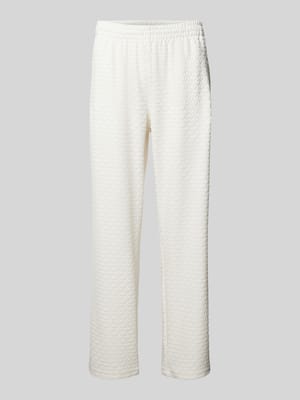 Straight leg sweatpants met structuurmotief Shop The Look MANNEQUINE