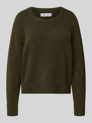 Gebreide pullover van wolmix met ronde hals Shop The Look MANNEQUINE