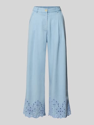 Spodnie z haftem angielskim i francuskimi wpuszczanymi kieszeniami Shop The Look MANNEQUINE