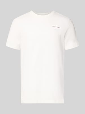 Slim Fit T-Shirt aus reiner Baumwolle Shop The Look MANNEQUINE