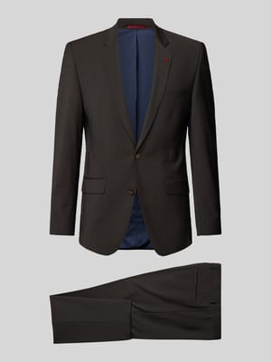 Garnitur o kroju slim fit z mieszanki żywej wełny, ze szpilką na rewersie Shop The Look MANNEQUINE