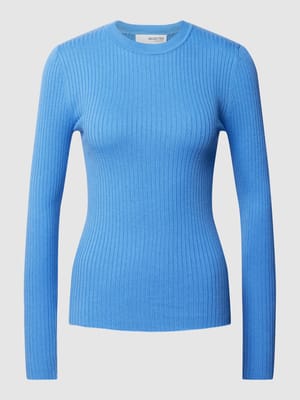 Shirt met lange mouwen en ribstructuur, model 'LYDIA' Shop The Look MANNEQUINE