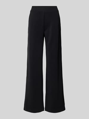 Wide fit stoffen broek met elastische band Shop The Look MANNEQUINE