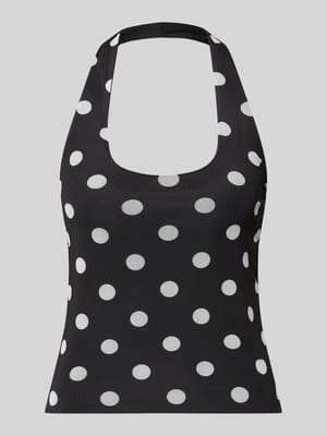 top met halter in all-over look model 'DOTTIE' Shop The Look MANNEQUINE