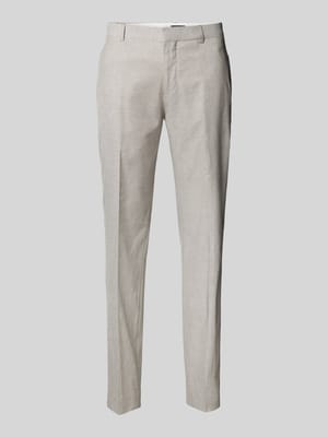 Slim fit pantalon met achterzakken, model 'las' Shop The Look MANNEQUINE