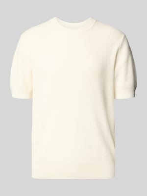 T-Shirt mit gerippten Abschlüssen Shop The Look MANNEQUINE