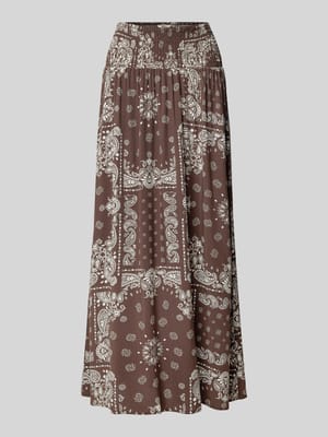 Ausgestellter Maxi-Rock aus reiner Viskose Modell 'SAKI AMBEL' Shop The Look MANNEQUINE