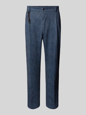 Regular Fit Bundfaltenhose mit Applikation Modell 'Olf' Shop The Look MANNEQUINE