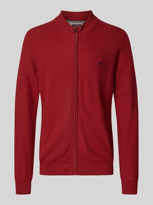 Gebreid jack met logostitching Shop The Look MANNEQUINE