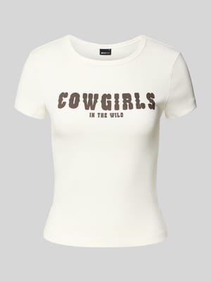 T-shirt met statementprint Shop The Look MANNEQUINE