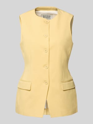 Kamizelka z mieszanki lyocellu i bawełny z kieszeniami z patką Shop The Look MANNEQUINE