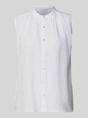 Regular Fit Blusentop aus Viskose-Leinen-Mix Shop The Look MANNEQUINE