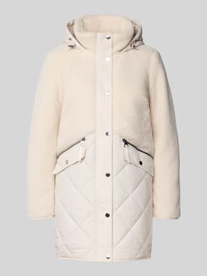 Płaszcz z futerka o kroju regular fit z pikowaniem Shop The Look MANNEQUINE