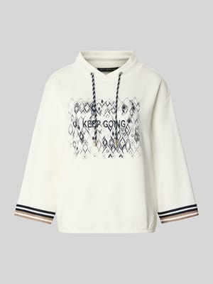 Sweatshirt aus Viskose-Mix mit 3/4-Arm Shop The Look MANNEQUINE