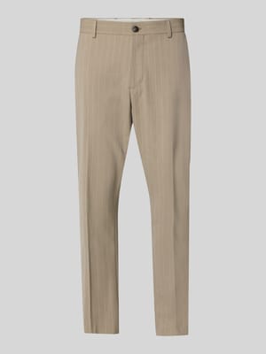 Slim Fit Anzughose mit Nadelstreifenmuster Modell 'SLIM-LIAM' Shop The Look MANNEQUINE