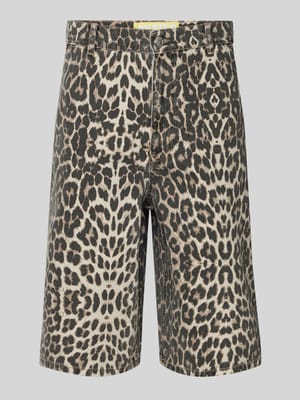 Leo-Print Baggy Jeans Shorts mit Gürtelschlaufen - Jorts Shop The Look MANNEQUINE