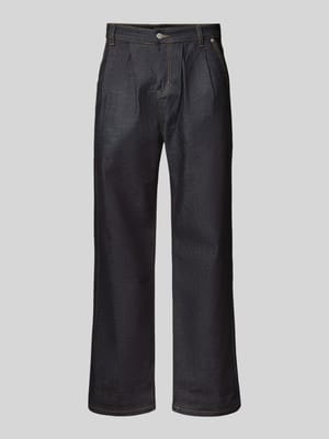 Baggy fit jeans met siernaden, model 'Nizana' Shop The Look MANNEQUINE