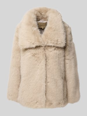 Jack van imitatiebont met brede platte kraag, model 'NAIDA' Shop The Look MANNEQUINE