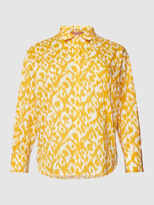Bluzka koszulowa PLUS SIZE ze wzorem na całej powierzchni model ‘FARETRA’ Shop The Look MANNEQUINE