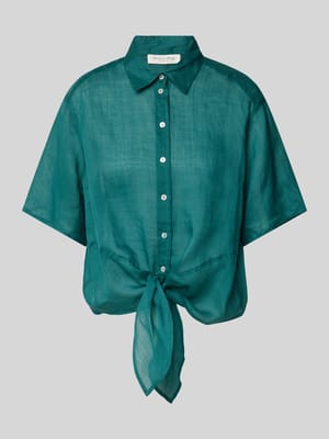 Bluzka o kroju regular fit z wiązanym detalem Shop The Look MANNEQUINE