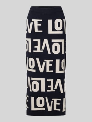 Strickrock im Allover-Look mit elastischem Bund Shop The Look MANNEQUINE