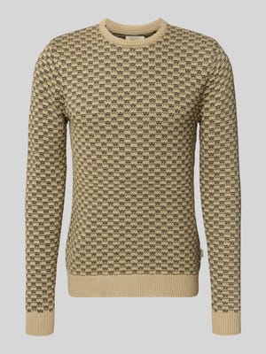 Gebreide pullover met ribboorden, model 'BALEN' Shop The Look MANNEQUINE