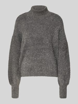 Gebreide pullover van effectgaren met col, model 'LISTRA' Shop The Look MANNEQUINE