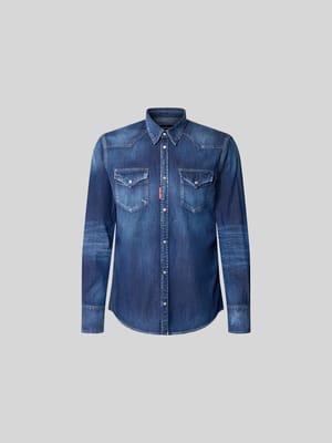 Classic Fit Jeanshemd aus Baumwoll-Mix Shop The Look MANNEQUINE