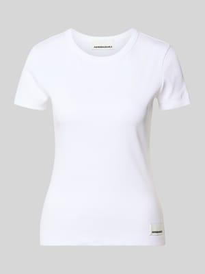 slim fit T-shirt van katoenmix model 'KARDAA' Shop The Look MANNEQUINE