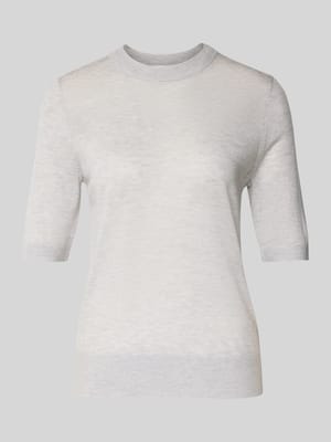 Gebreid shirt van wol met ronde hals Shop The Look MANNEQUINE