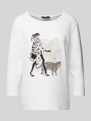 Longsleeve mit Ziersteinbesatz Shop The Look MANNEQUINE