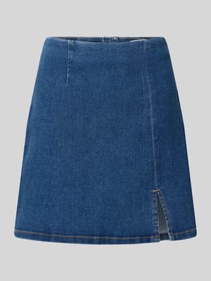 Spódnica jeansowa o dopasowanym kroju z rozcięciem z przodu model ‘NELLY’ Shop The Look MANNEQUINE