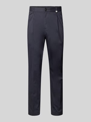 Regular Fit Stoffhose mit Logo-Detail Modell 'Lester' Shop The Look MANNEQUINE