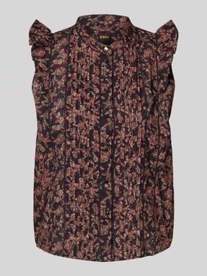 Top bluzkowy z plisami i falbanami model ‘Bantiana’ Shop The Look MANNEQUINE