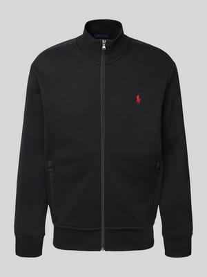 Sweatjacke mit Stehkragen und Reißverschlusstaschen Shop The Look MANNEQUINE