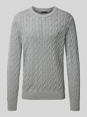 Regular fit gebreide pullover van zuiver katoen Shop The Look MANNEQUINE