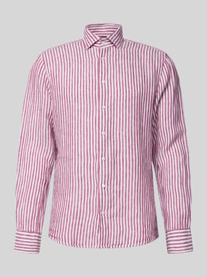 regular fit zakelijk hemd van linnen met kentkraag Shop The Look MANNEQUINE