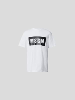 T-Shirt mit Label-Print Shop The Look MANNEQUINE