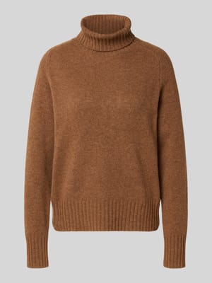 Rollkragenpullover mit gerippten Abschlüssen Shop The Look MANNEQUINE