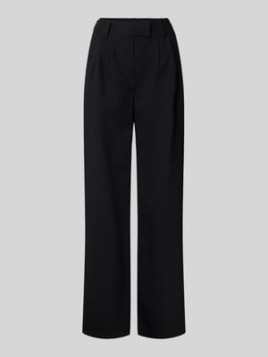 Wide leg stoffen broek met bandplooien Shop The Look MANNEQUINE