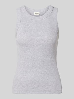 Tanktop in riblook model 'OLINA' Shop The Look MANNEQUINE