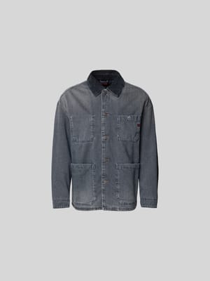 Regular Fit Hemdjacke in Denim-Optik Shop The Look MANNEQUINE