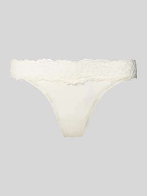 String mit Spitzenbesatz Shop The Look MANNEQUINE