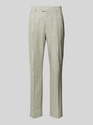 Anzughose aus Leinen-Mix mit Bügelfalten Shop The Look MANNEQUINE